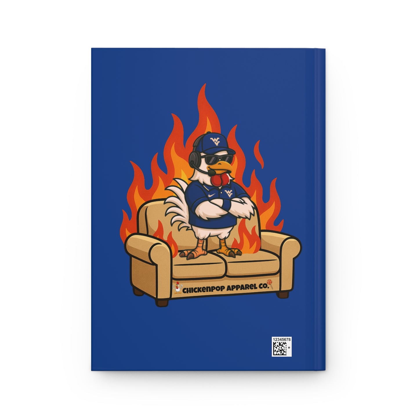 Big Rich Energy “Burnin’ Down the Couch” Hardcover Journal – Funny Rooster Notebook, Bold Attitude Writing Journal