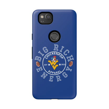 Don’t Be A Devries Funny Chicken Phone Case – Durable Dual-Layer Protection for iPhone, Samsung, Pixel – Matte or Glossy Finish Blue
