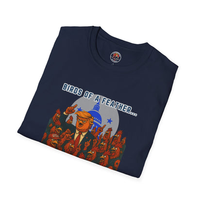 Birds of a Feather Storm Together T-Shirt – Funny Political Satire Tee for Free Thinkers & Rebel Minds