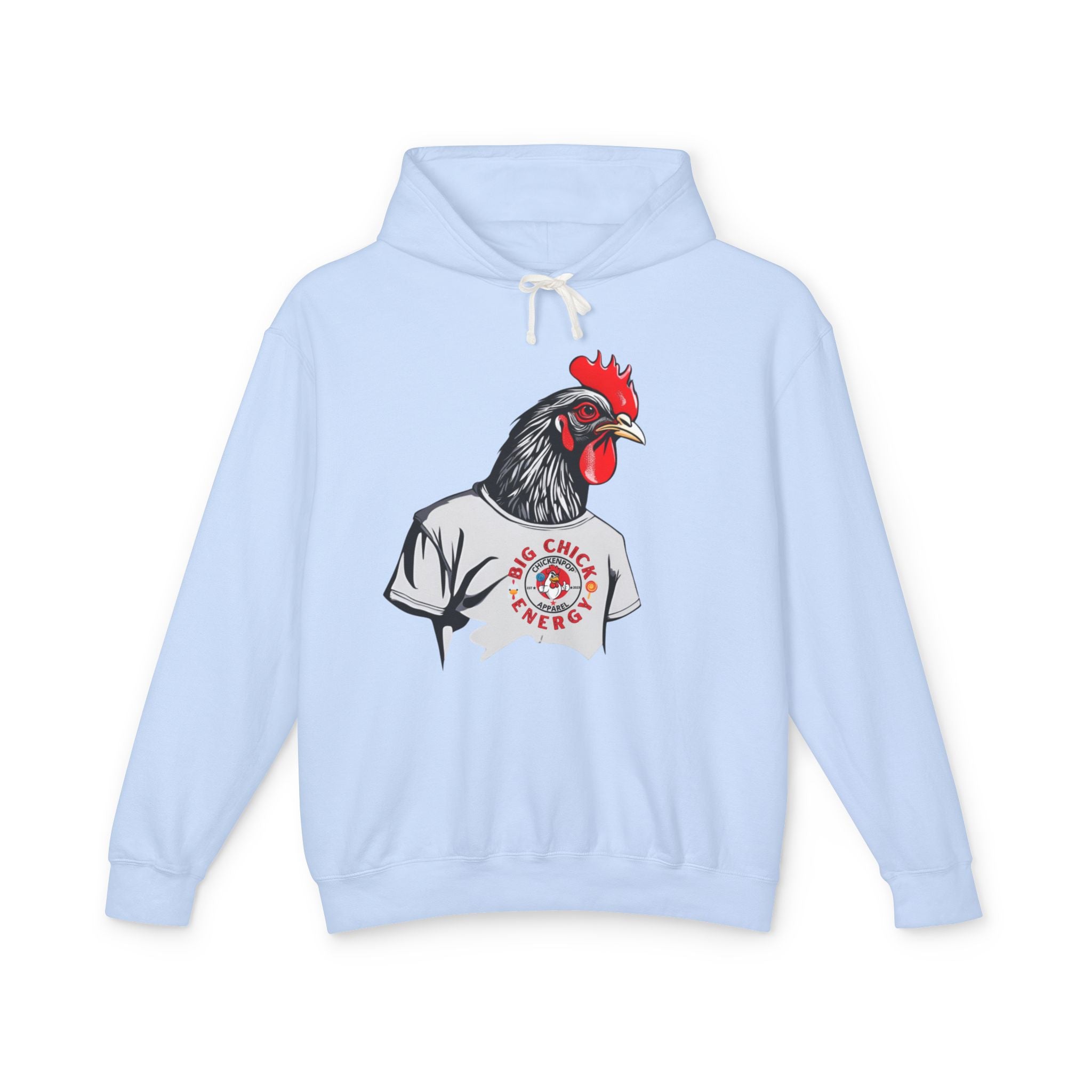 Big Chick Energy GIANT Rooster Hoodie – Bold Chicken Graphic Pullover