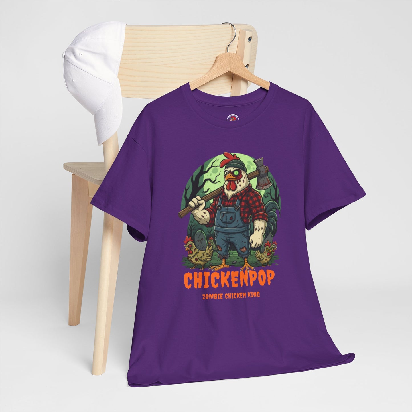 Zombie Chicken King Halloween Shirt – Funny Spooky T-Shirt