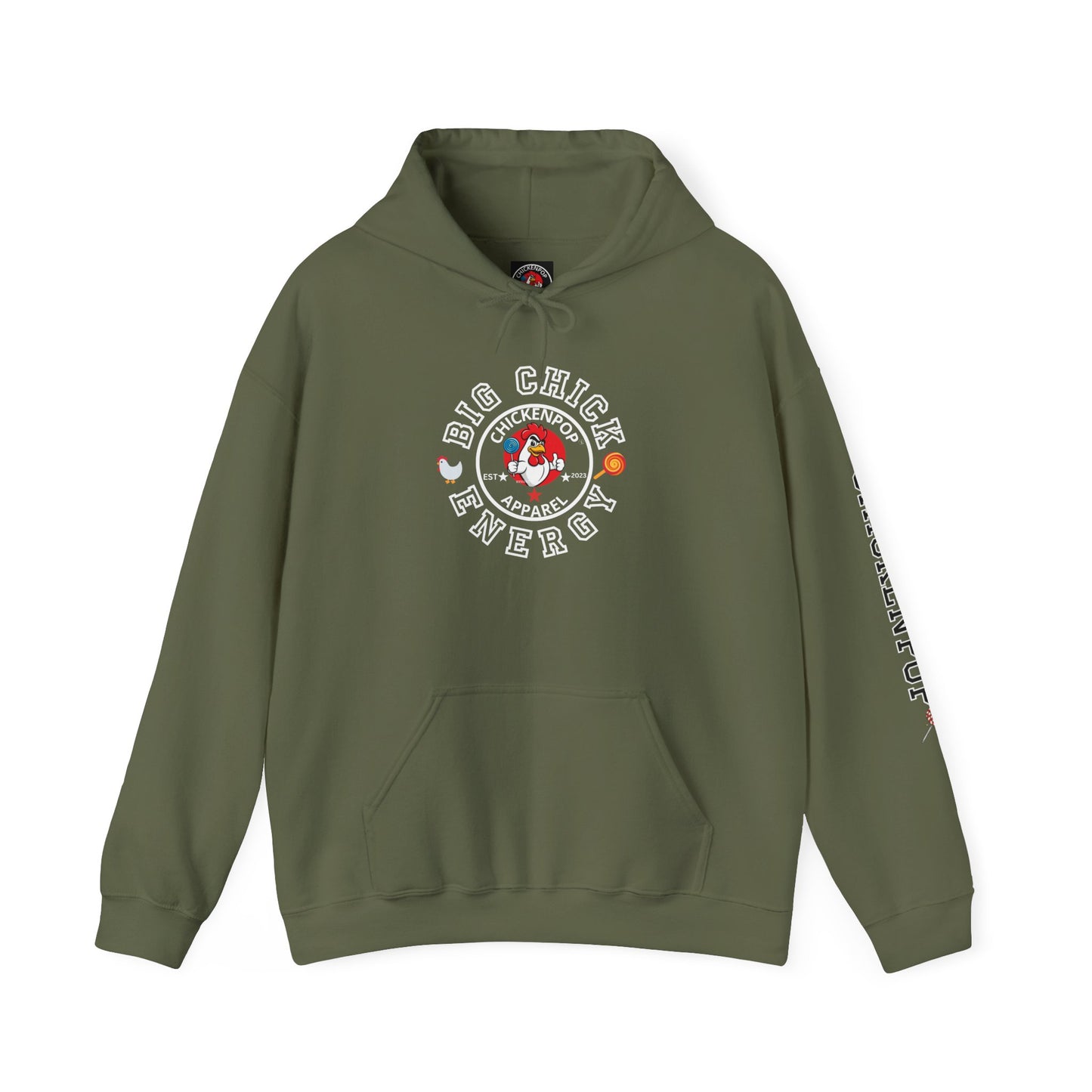 Big Chick Energy Logo Unisex Hoodie - ChickenPop Arm Logo Edition