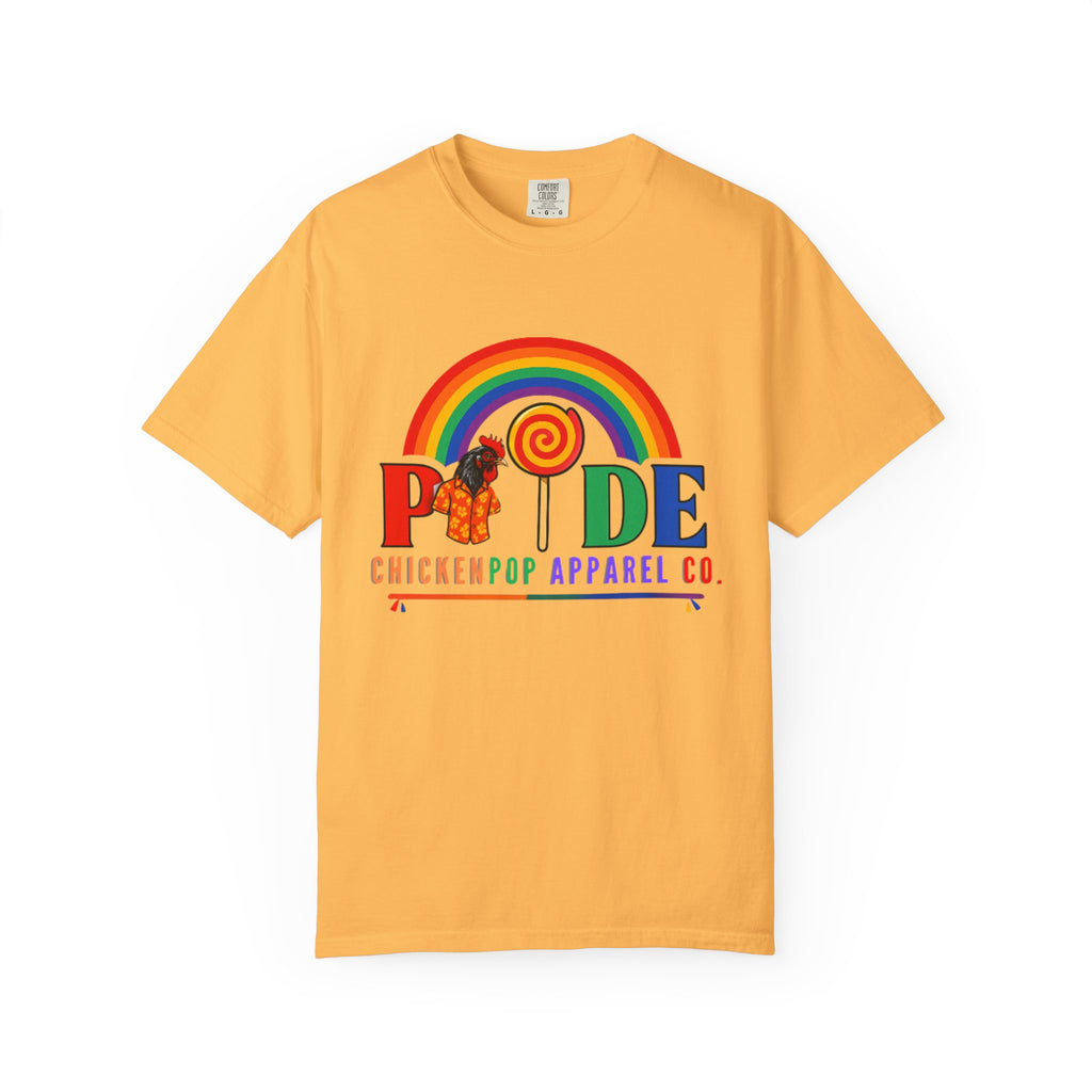 Pride Rainbow Lollipop T-Shirt — "PRIDE" ChickenPop Apparel Co. Graphic Tee
