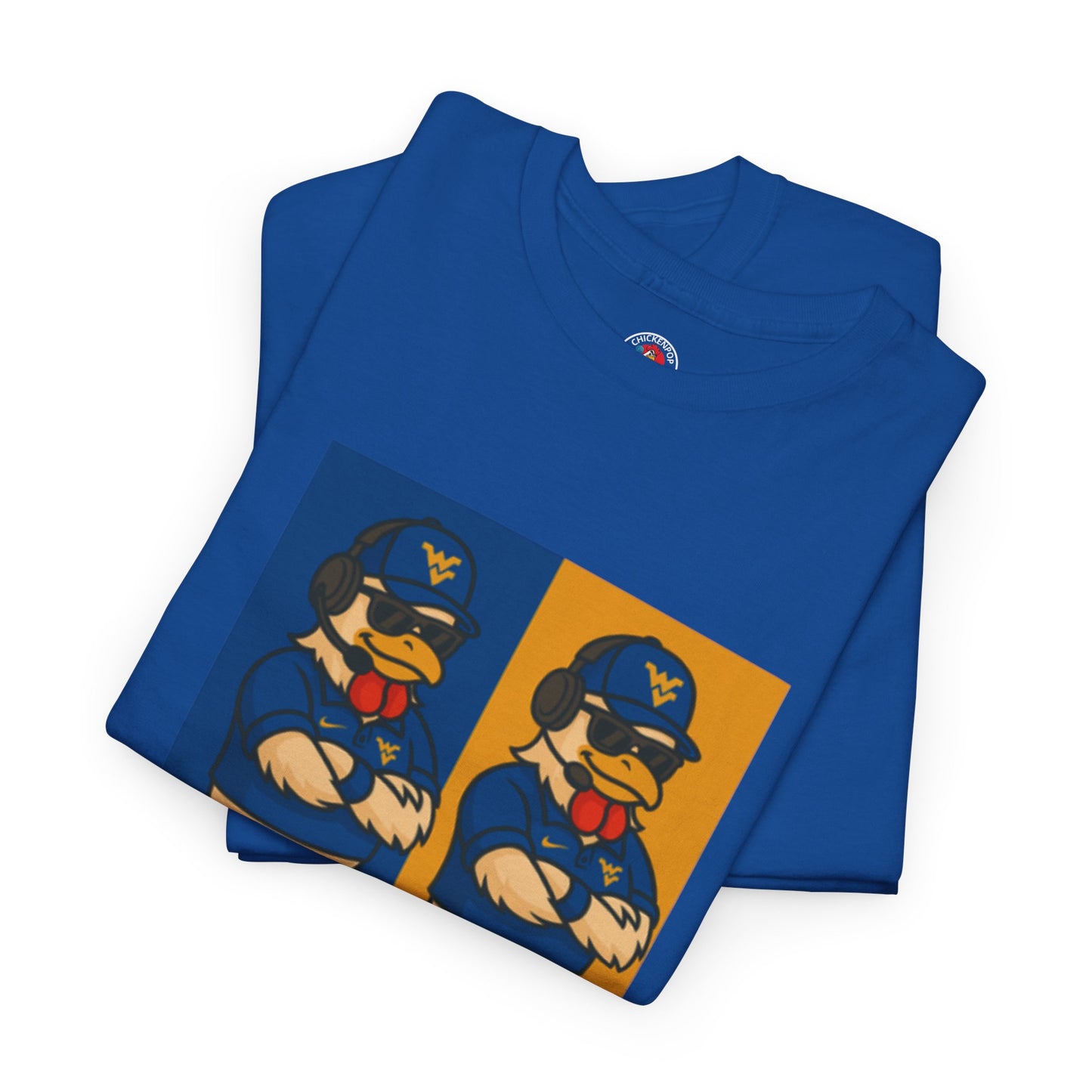 Warhol WVU Coop Daddy T-Shirt – Pop Art Coach Rooster Graphic Tee for Mountaineer Fans FREE SHIPPING