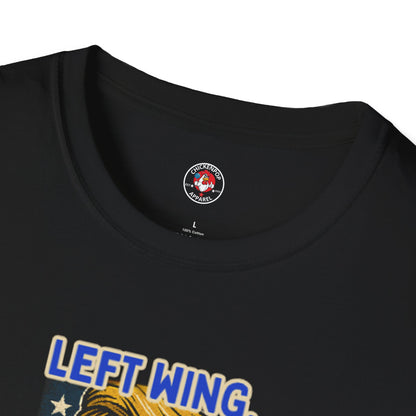 Cock-a-Doodle-Don "Left Wing. Right Wing. Same Coop." Political Satire Tee – Unisex Graphic T-Shirt