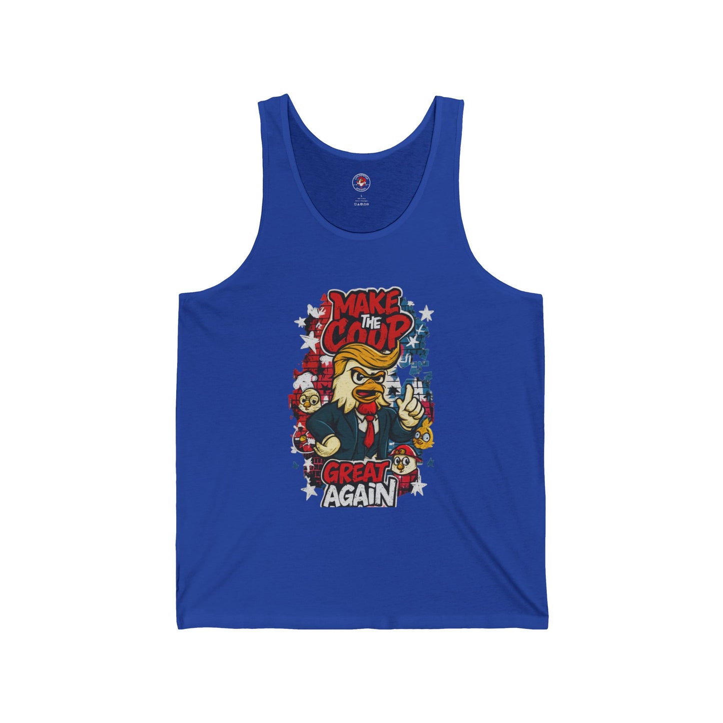 Make the Coop Great Again Ribbed Tank – Cock-a-Doodle-Don Presidential  Poultry 🐔🍹