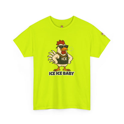 Ice Ice Baby Part 2 Funny Chicken T-Shirt – Cool Rooster Graphic Tee | Unisex Retro Hip-Hop Style