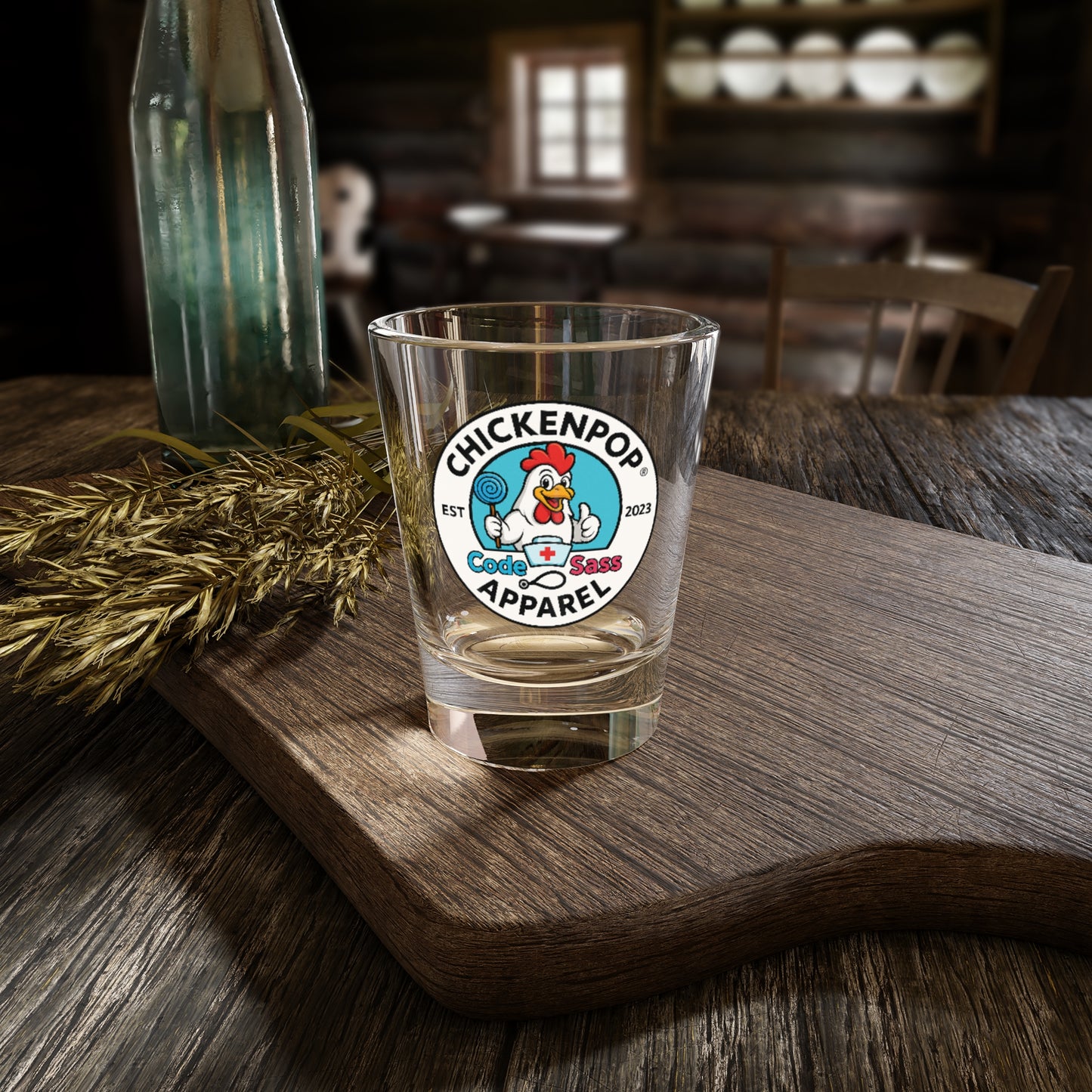 Code Sass Shot Glass – 1.5oz of Pure Attitude | ChickenPop Apparel