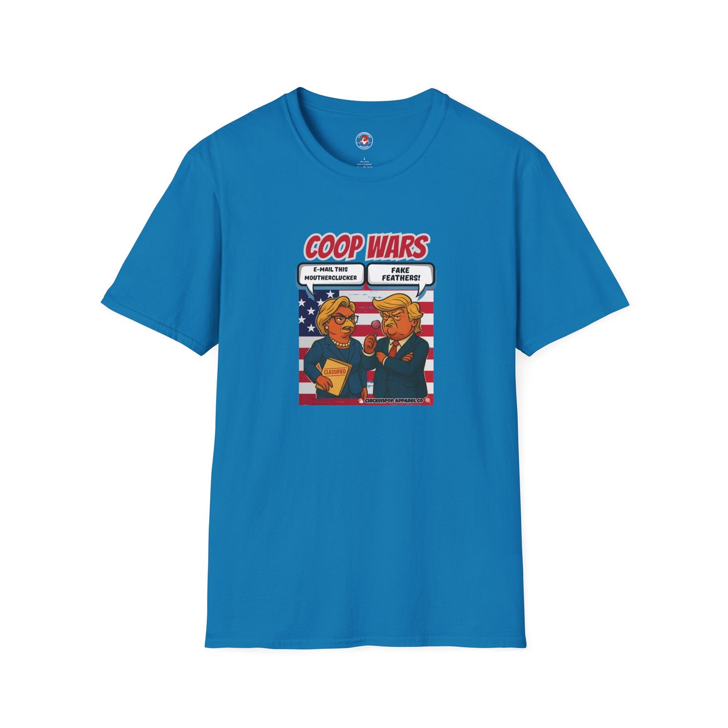 Coop Wars™ Tee – Hilaregg Cluckton vs. Cock-a-Doodle-Don | Political Chicken Fight Shirt