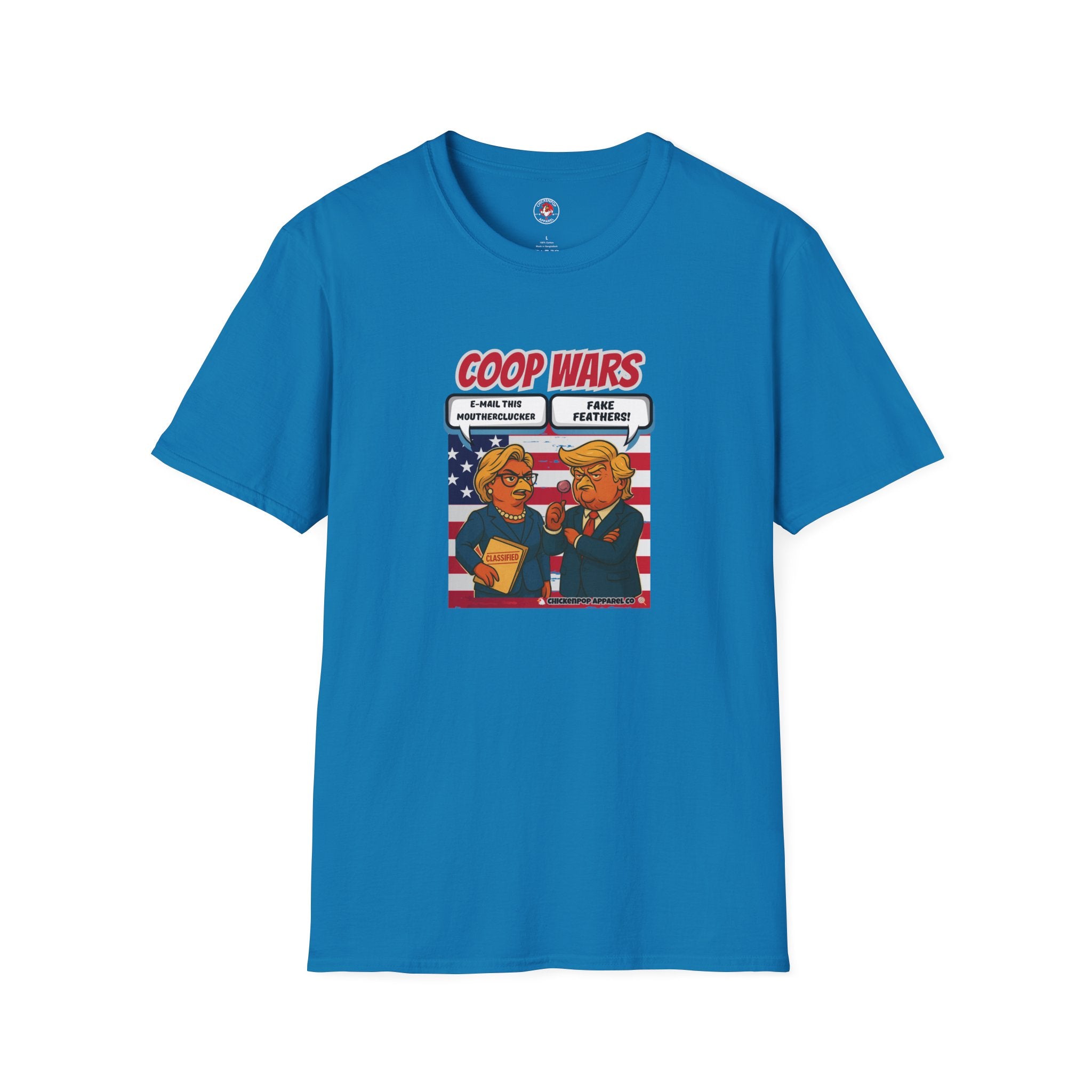 Coop Wars™ Tee – Hilaregg Cluckton vs. Cock-a-Doodle-Don | Political Chicken Fight Shirt