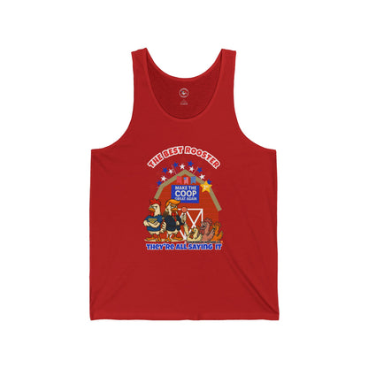 The Best Rooster Ribbed Tank – Cock-a-Doodle-Don Presidential  Poultry 🐔🍹