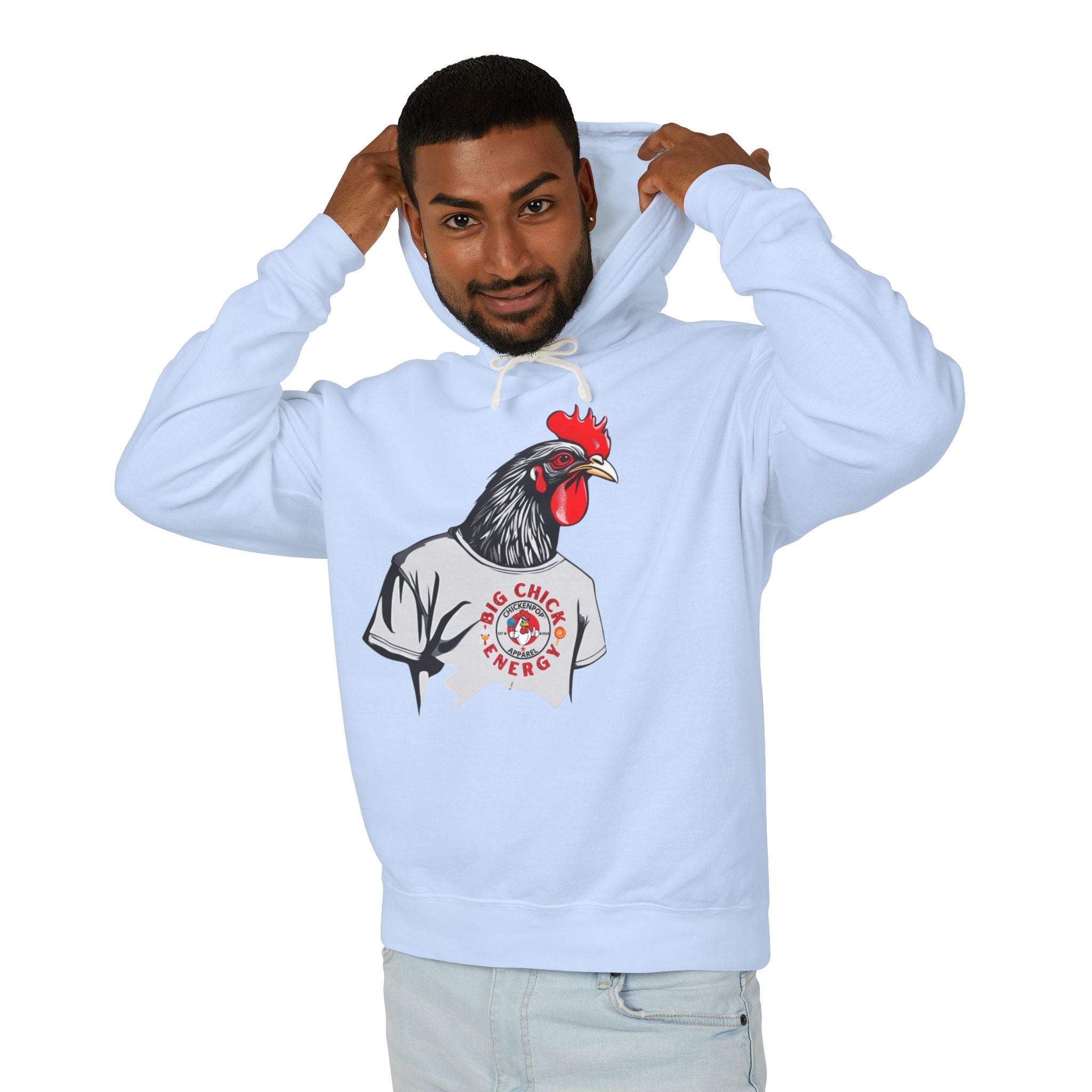 Big Chick Energy GIANT Rooster Hoodie – Bold Chicken Graphic Pullover