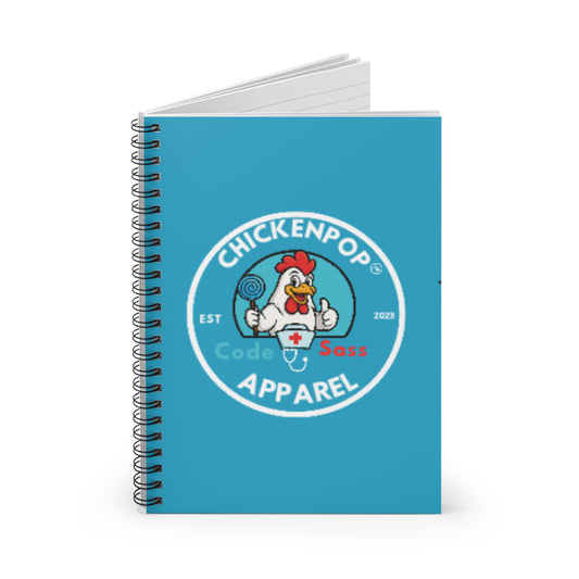 ChickenPop Code Sass Funny Nurse Notebook | 6x8 Spiral Journal for Medical Pros