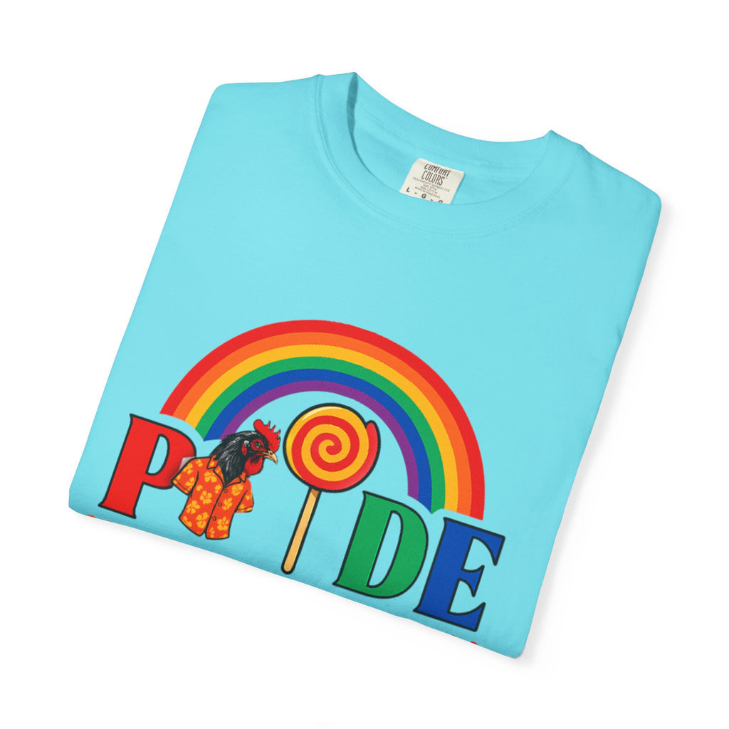 Pride Rainbow Lollipop T-Shirt — "PRIDE" ChickenPop Apparel Co. Graphic Tee