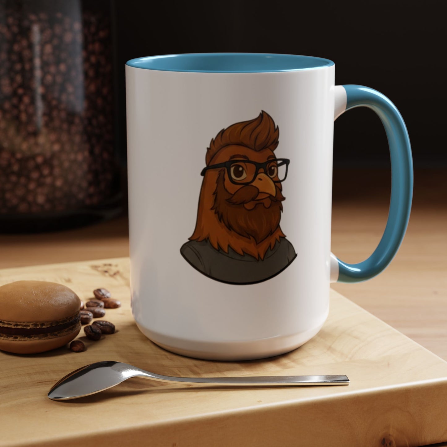 Get Clucked™ Custom Photo Chicken Mug – Personalized Cartoon Portrait Coffee Cup – Funny Gift for Couples, Friends & Pet Lovers