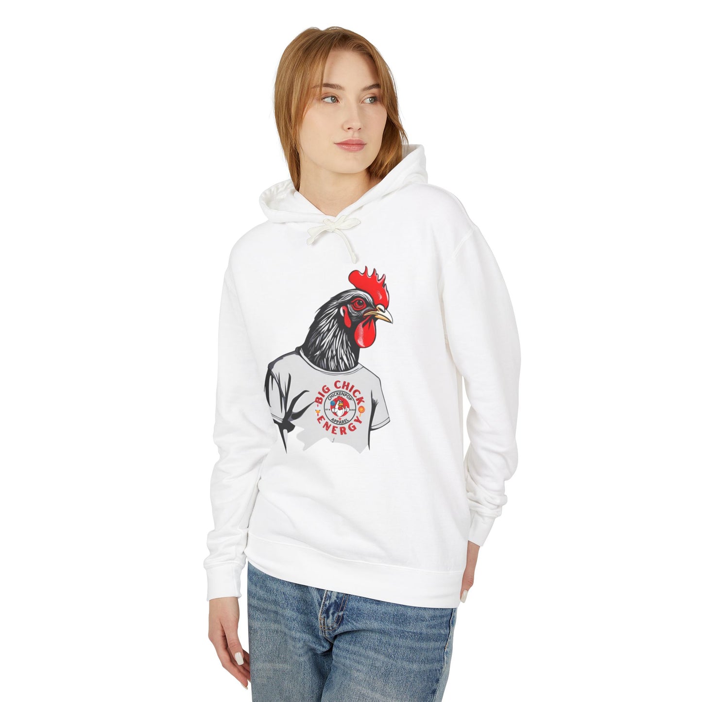 Big Chick Energy GIANT Rooster Hoodie – Bold Chicken Graphic Pullover