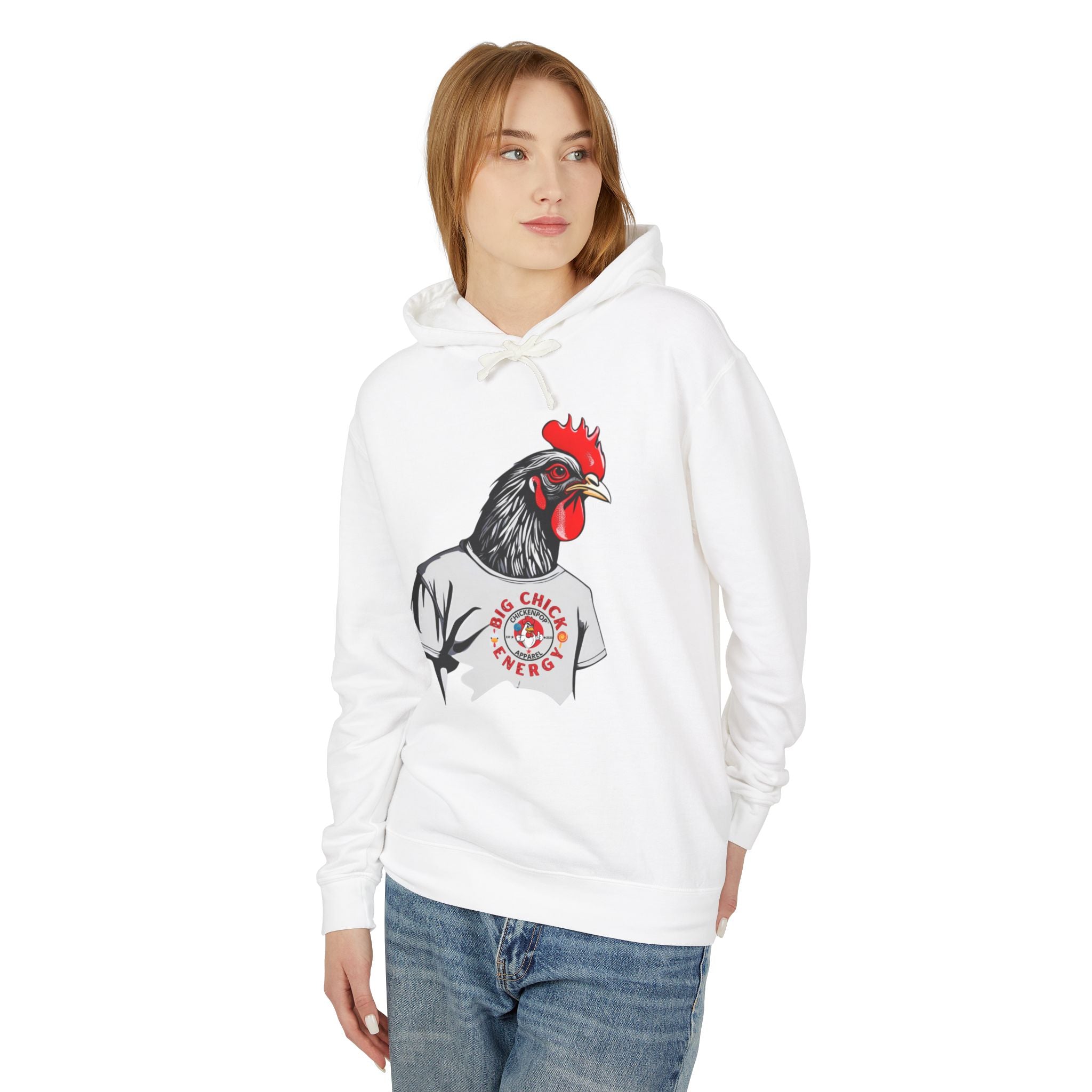 Big Chick Energy GIANT Rooster Hoodie – Bold Chicken Graphic Pullover