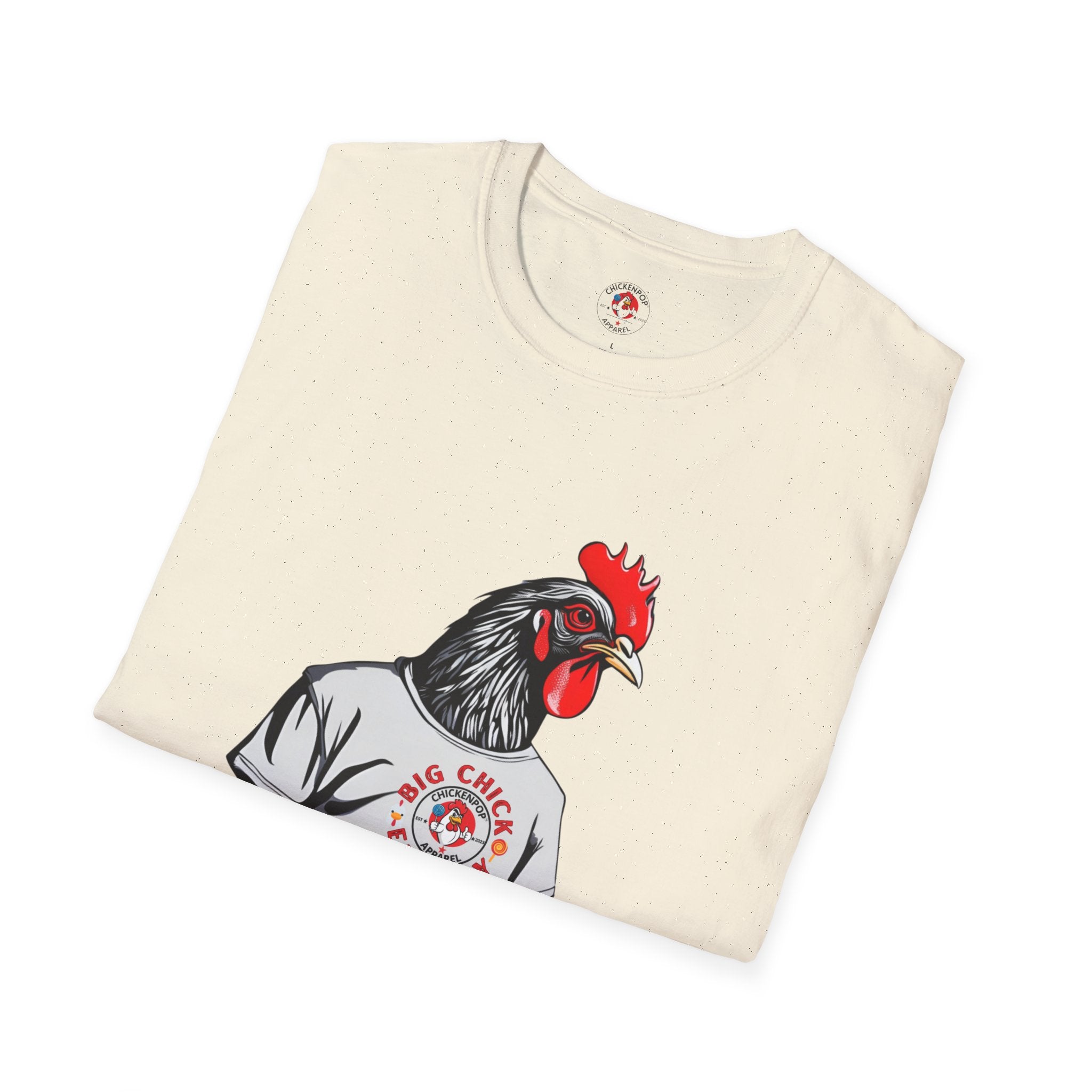 Big Chicken Energy Unisex Tee | Giant Rooster Shirt | Funny Graphic T-Shirt | ChickenPop Apparel Co.