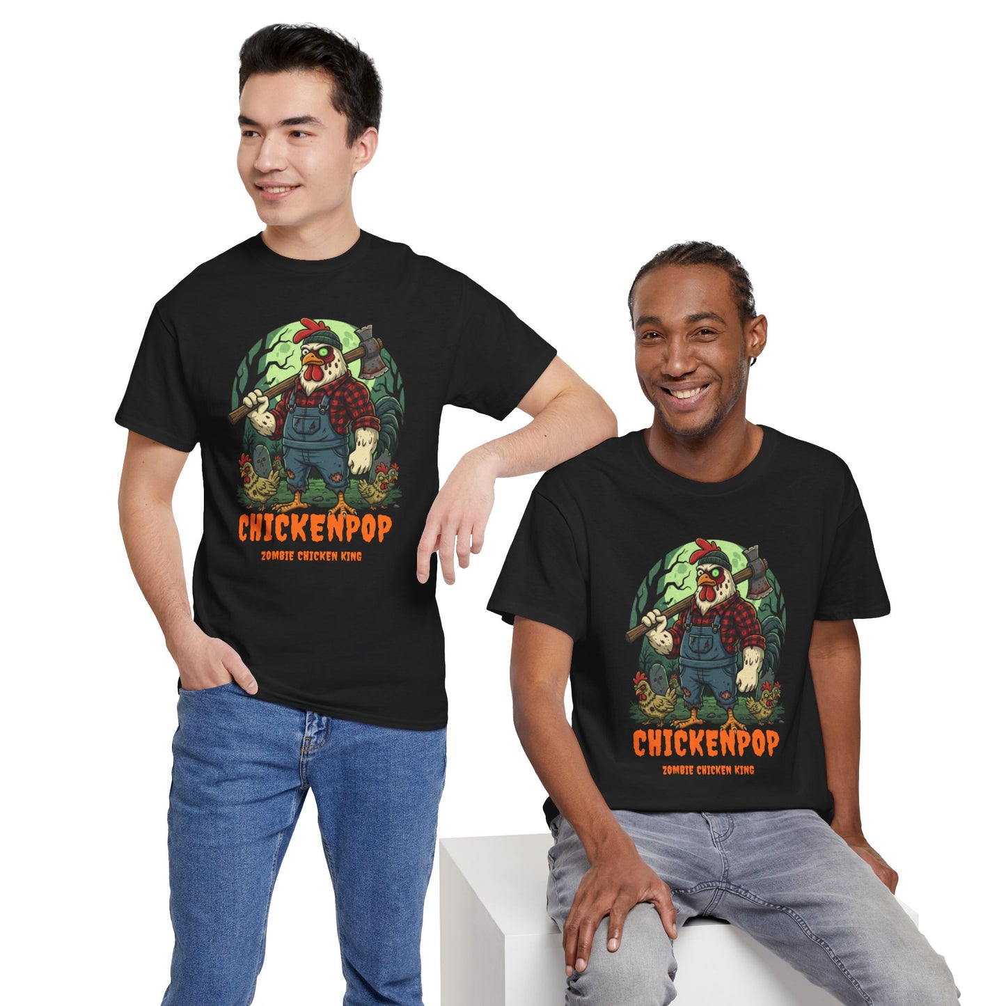 Zombie Chicken King Halloween Shirt – Funny Spooky T-Shirt