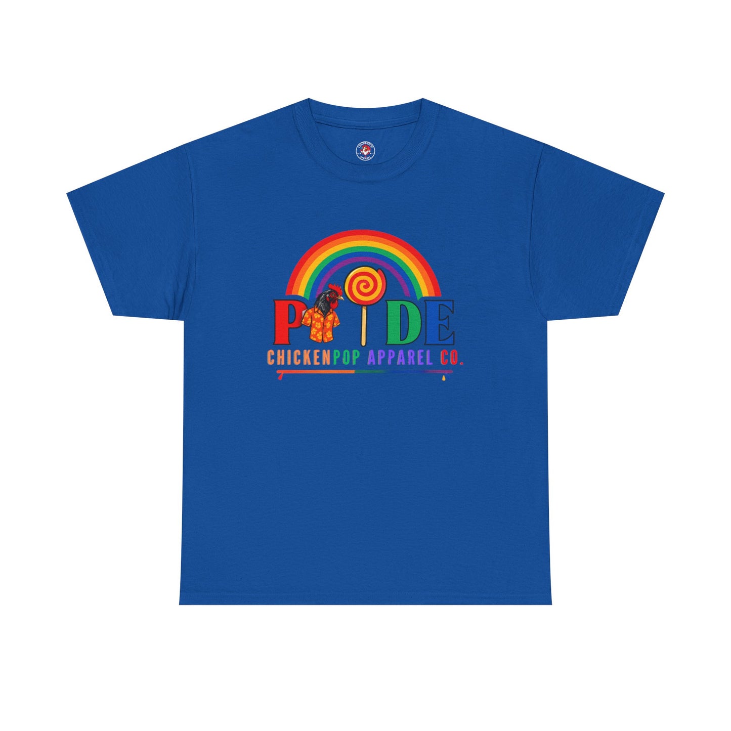 Pride Rainbow Lollipop T-Shirt — "PRIDE" ChickenPop Apparel Co. Graphic Tee