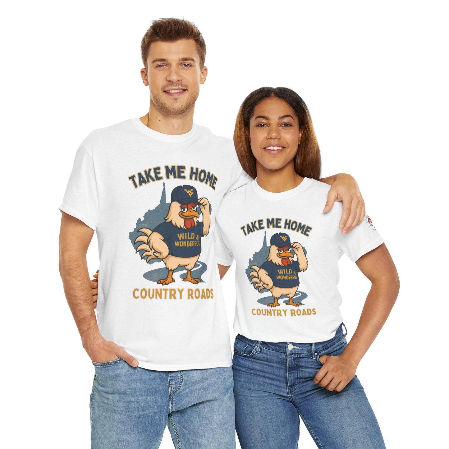 Take Me Home Country Roads WV Coop Daddy Tee – Funny West Virginia Rooster Shirt
