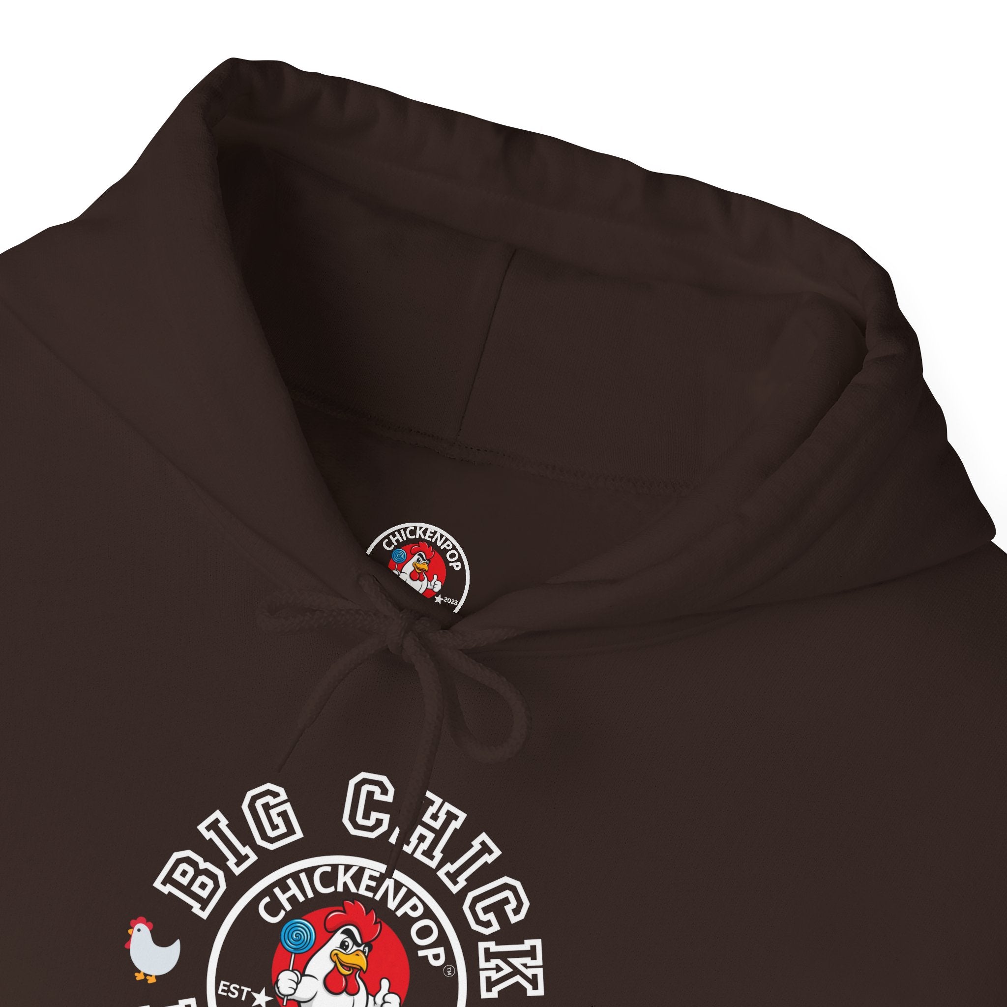 Big Chick Energy Unisex Hoodie — ChickenPop Apparel Logo Sweatshirt