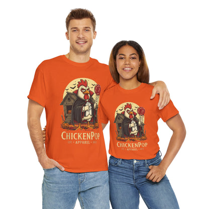 ChickenPop Sucker For a Pop Vampire Rooster Halloween T-Shirt – Funny Spooky Graphic Tee for Fall & Costume Season