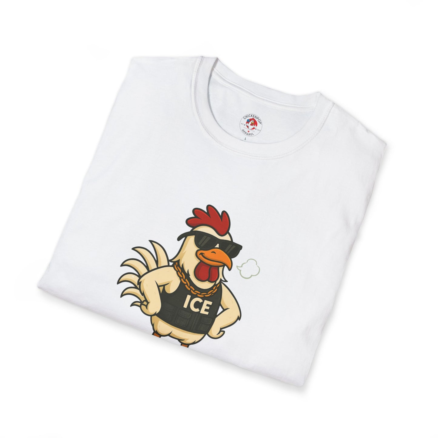 🧊 ICE ICE BABY Funky Chicken Agent T-Shirt – Coop Daddy Parody Tee for Music & Poultry Fans