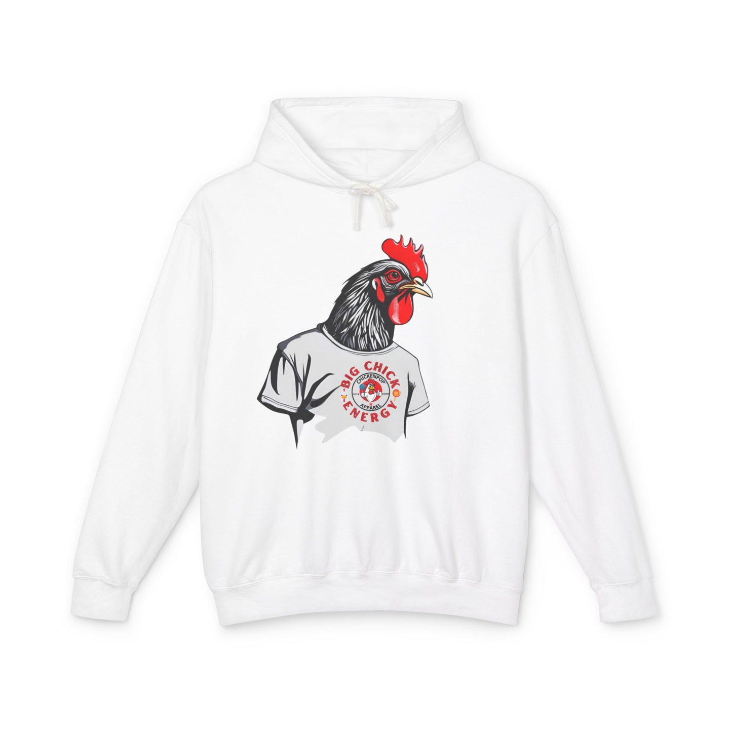 Big Chick Energy GIANT Rooster Hoodie – Bold Chicken Graphic Pullover