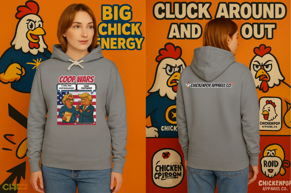 Coop Wars Hoodie – Funny Political Graphic Pullover | Unisex Relaxed Fit | Ethically Made & OEKO-TEX Certified Streetwear