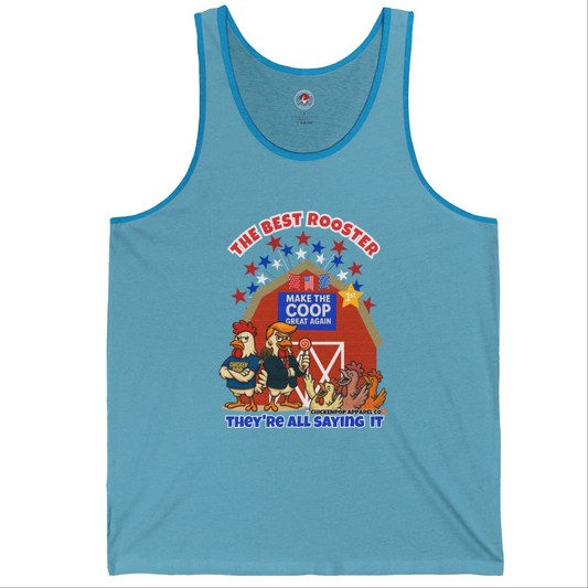 The Best Rooster Ribbed Tank – Cock-a-Doodle-Don Presidential  Poultry 🐔🍹
