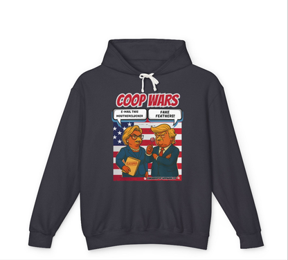 Coop Wars Hoodie – Funny Political Graphic Pullover | Unisex Relaxed Fit | Ethically Made & OEKO-TEX Certified Streetwear