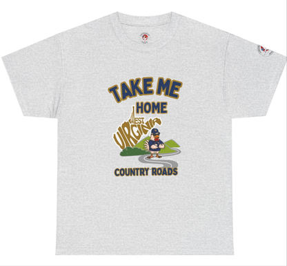 Take Me Home Country Roads WV Coop Daddy Tee – Funny West Virginia Rooster Shirt