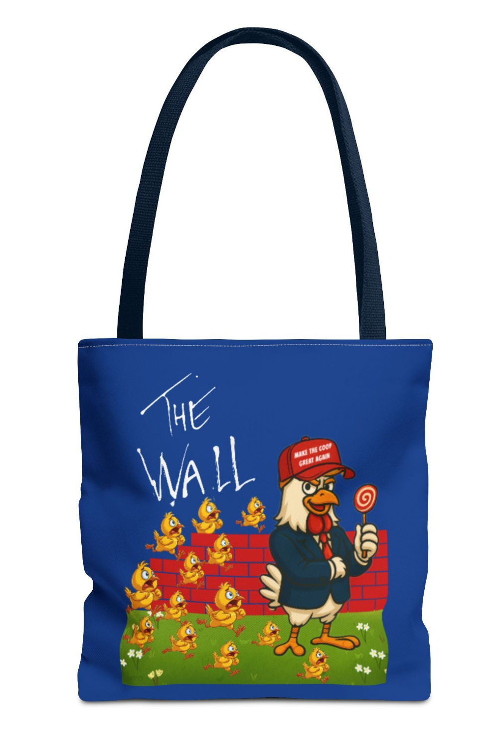 Another Chick Thru The Wall Tote Bag – Funny Political Chicken Graphic | Durable Eco-Friendly Canvas Shopper for Everyday Use