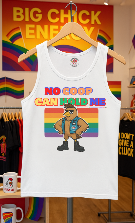 No Coop Can Hold Me – Theym Hen Unisex Tank