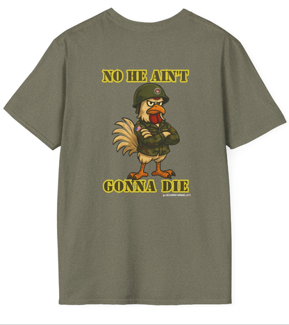 Here Comes the Rooster Music  Graphic Tee with Front & Back Print Unisex Rock T-Shirt