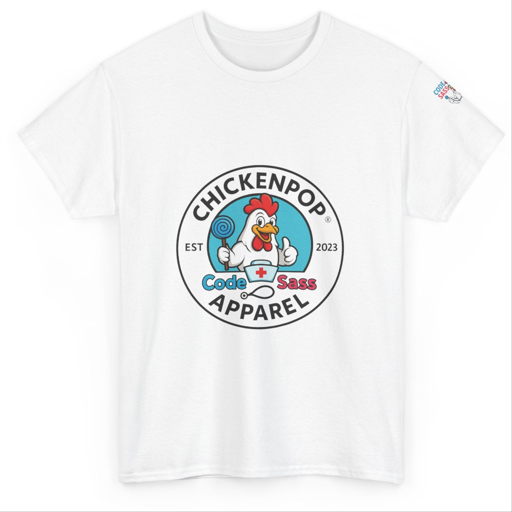 ChickenPop Apparel Code Sass Nurse's Logo Tee