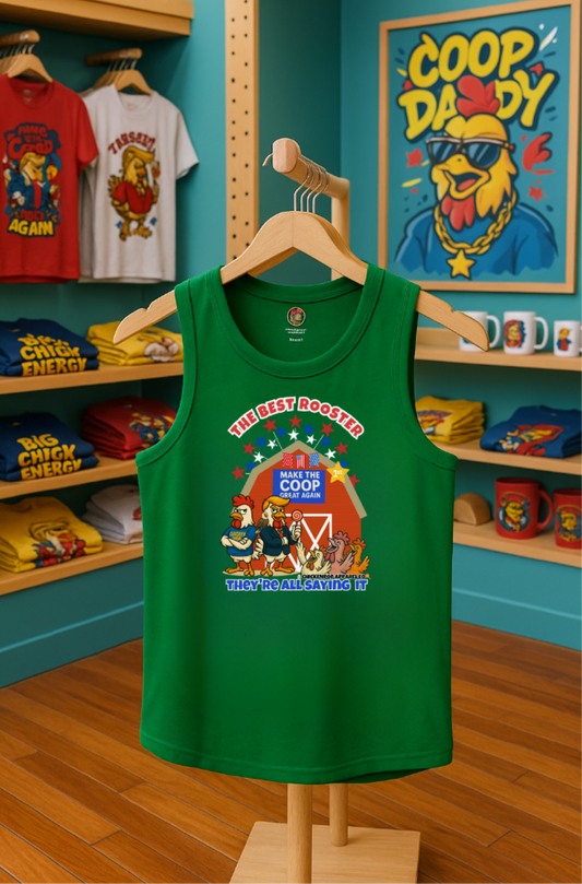 The Best Rooster Ribbed Tank – Cock-a-Doodle-Don Presidential  Poultry 🐔🍹
