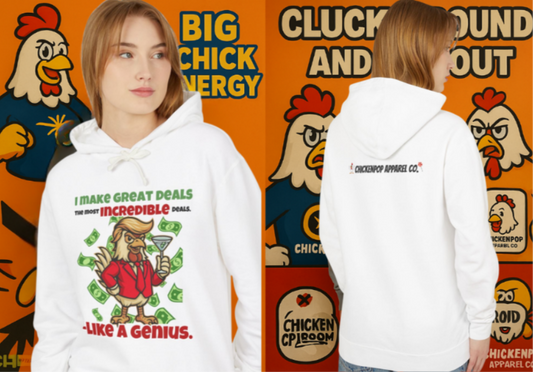 Like A Genius Hoodie – Funny Political Graphic Pullover | Unisex Relaxed Fit | Ethically Made & OEKO-TEX Certified Streetwear