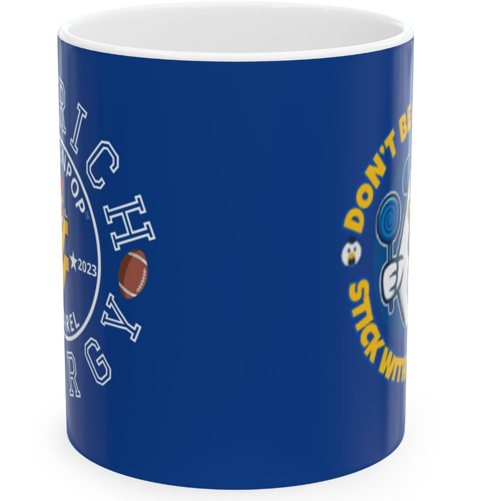 One Coach In, One Coach Out Mug – Big Rich Energy & Don’t Be A Devries Design – Double-Sided Funny Coffee Mug for Fans & Flock Loyalists Blue