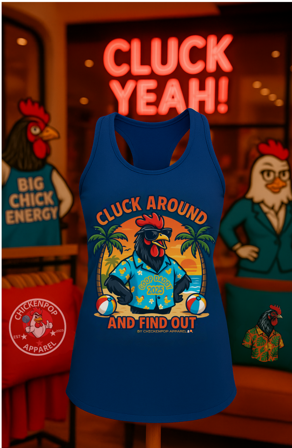 Beach, Please! Summer Bundle – Tank, Tote & Mug + Free Bonus Gift 🌴🐔
