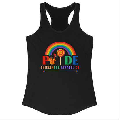 🏳️‍🌈 BCE Pride Racerback Tank – Cluck the Rules, Wear the Rainbow