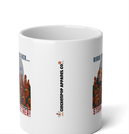 Bird of A Feather Storm Together!  – 20oz Funny Political Rooster Mug | Bold Satirical Gift for Chicken Lovers