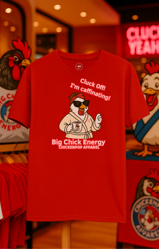 Cluck Off! I'm Caffinating Tee – Big Chick Energy Series