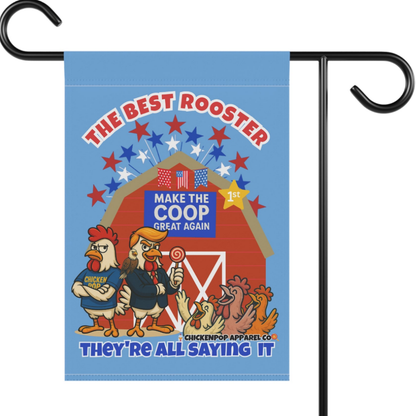 The Best Rooster Garden Flag – "They’re All Saying It" | Funny Political Yard Banner