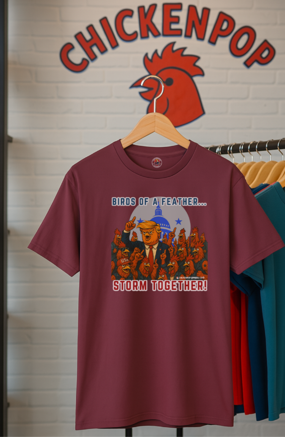 Birds of a Feather Storm Together T-Shirt – Funny Political Satire Tee for Free Thinkers & Rebel Minds