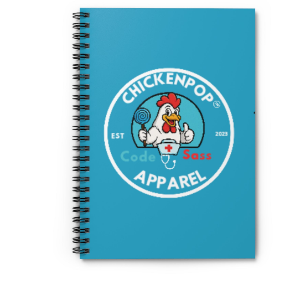 ChickenPop Code Sass Funny Nurse Notebook | 6x8 Spiral Journal for Medical Pros