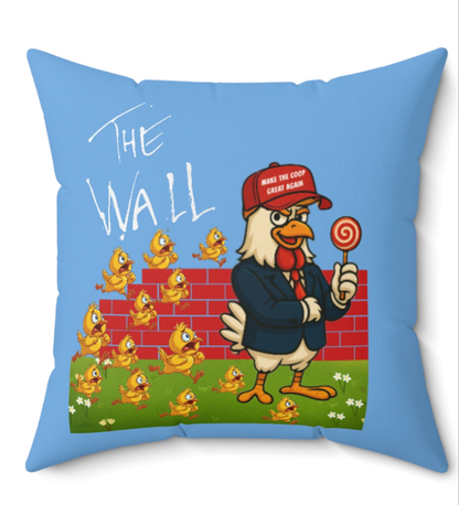 Another Chick Thru The Wall Throw Pillow – Bold Political Chicken Graphic Cushion | Soft & Sassy Accent Pillow for Couch, Bed, or Chair