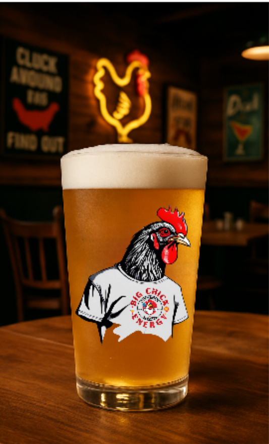 Big Chick Energy  16 oz. Pint Beer Glass