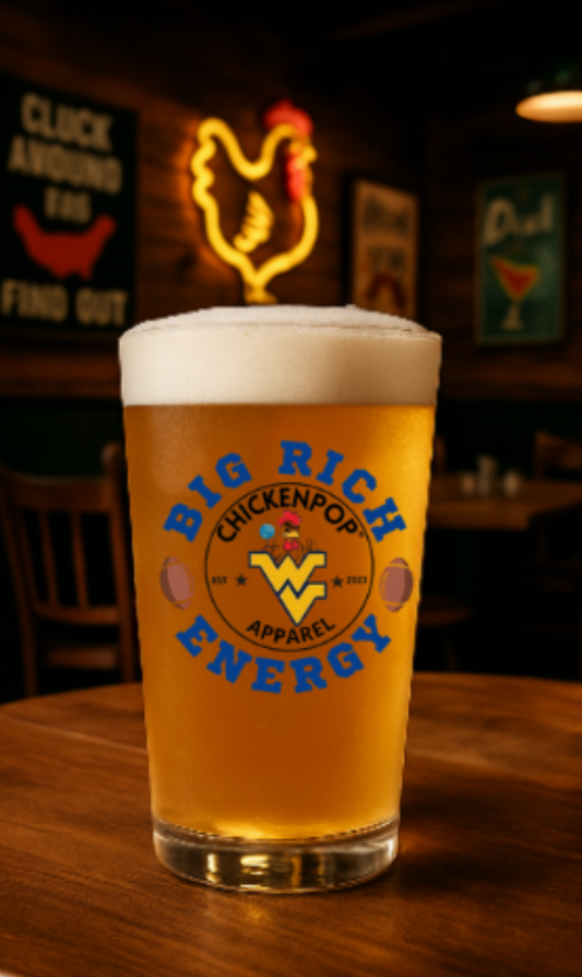 Big Rich Energy Pint Beer Glass– How Real 'Eers Drink Their Beers!